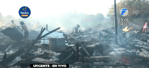 Nueve precarias viviendas fueron consumidas por un incendio en Tablada Nueva | Noticias Paraguay