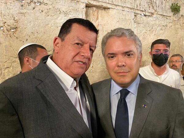 Eduardo Gómez, Canciller de la AEL, acompañó a Duque en su visita a Jerusalén