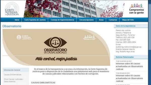 Exigen modernizar sitio judicial para seguir los casos de corrupción