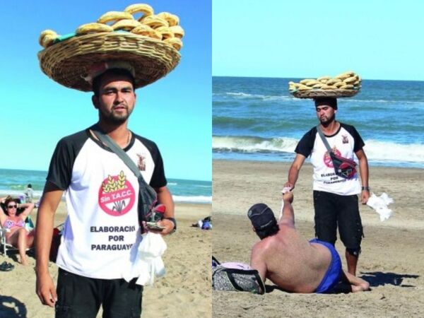 Un encarnaceno vende exitosamente chipa en la Atlántida