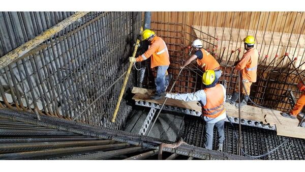 Añá Cuá comenzó el hormigonado de la casa de máquinas