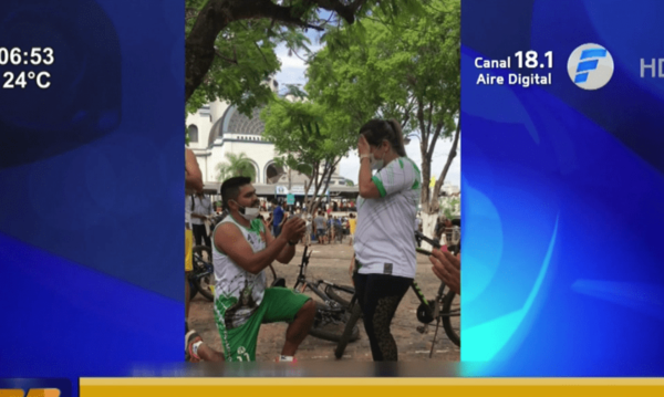 Pidió matrimonio a su pareja frente a la Basílica de Caacupé | Telefuturo