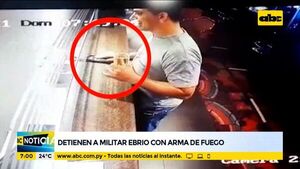 Detienen a militar ebrio con arma de fuego - ABC Noticias - ABC Color