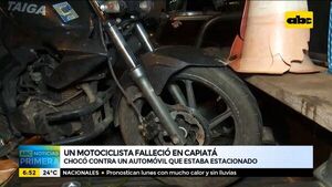 Motociclista fallece tras chocar contra automóvil estacionado - ABC Noticias - ABC Color