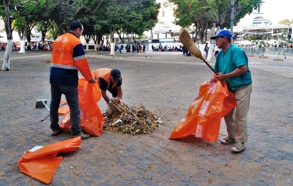 SEN se aboca a trabajos de limpieza en Operativo Caacupé