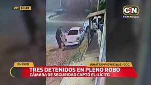 Tres detenidos en pleno robo en San Lorenzo - C9N