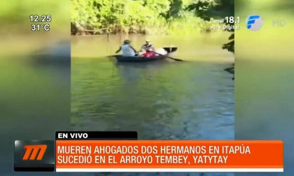 Dos hermanos mueren ahogados en Itapúa | Telefuturo