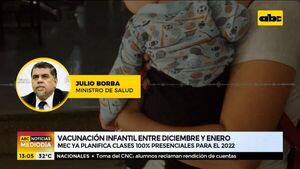 Vacunación infantil, entre diciembre y enero - ABC Noticias - ABC Color