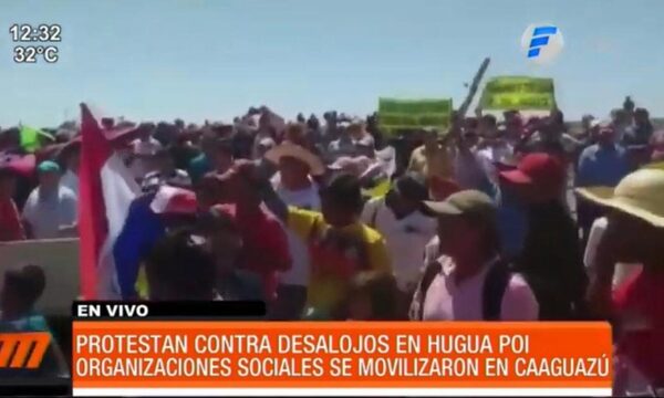 Protestan contra ola de desalojos en Hugua Po’i | Telefuturo
