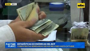 Remesas llegan a US$ 400 millones - Factor Clave - ABC Color