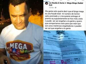 Denuncian fraude de «Mega Bingo» en Pedro Juan Caballero