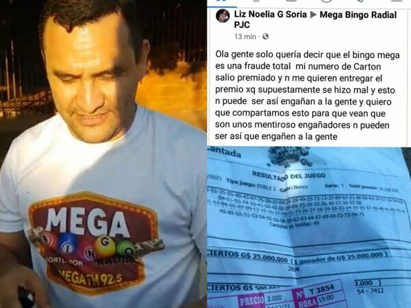 Denuncian fraude de «Mega Bingo» en Pedro Juan Caballero