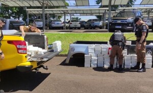 Hallan casi 300 kilos de cocaína en camionetas con chapas paraguayas