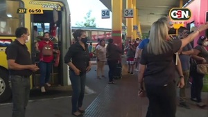 Operativo Caacupé 2021 en la Terminal de ómnibus de Asunción - C9N