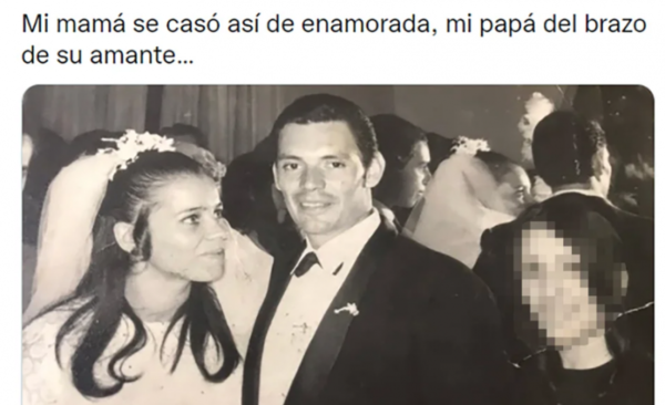 Diario HOY | “Mi mamá se casó así de enamorada, mi papá del brazo de su amante”: la historia detrás de la foto viral