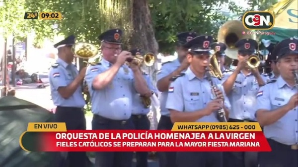 Orquesta de la Policía homenajea a la Virgen - C9N