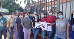 La Nación / Médicos y enfermeros del Hospital Acosta Ñu exigen el cobro de sus salarios