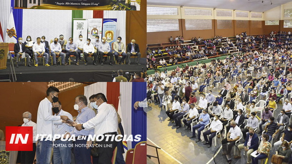 GOBERNADOR PRESENTE EN EL ACTO DE ENTREGA DE APORTES DE LA EBY EN ITAPÚA. - Itapúa Noticias