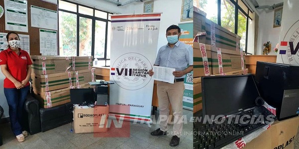 SÉPTIMA RECIBE DONACIÓN EQUIPOS INFORMÁTICOS. - Itapúa Noticias