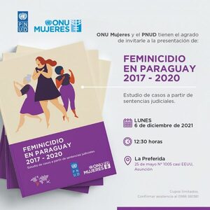 ONU Mujeres y el PNUD presentaron estudio sobre feminicidio en Paraguay - ADN Digital