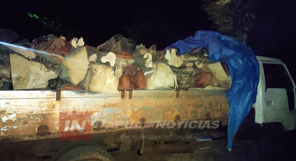 INCAUTAN CAMIÓN QUE TRANSPORTABA CORTES DE MADERA. - Itapúa Noticias