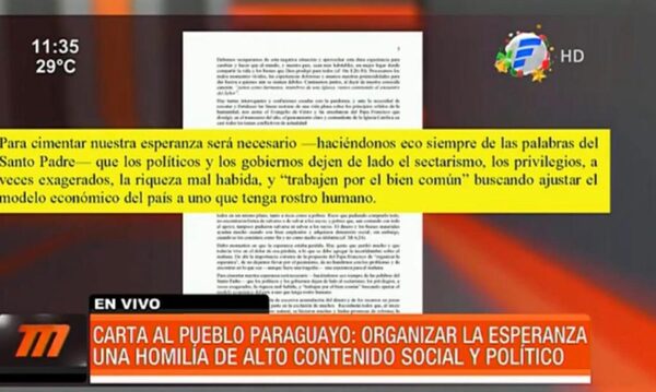 Frases más fuertes de la carta del obispo Ricardo Valenzuela | Telefuturo