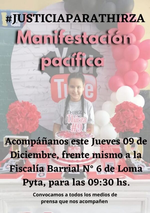 Familia de niña que falleció por presunta sobredosis de anestesia anuncia manifestación para mañana