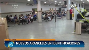 Nuevos aranceles en Identificaciones - SNT