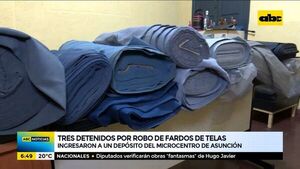 Tres detenidos por robo de fardos de telas - ABC Noticias - ABC Color