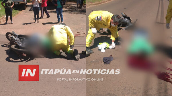 FATAL ACCIDENTE SOBRE LA AVENIDA MATIAUDA EN EL BARRIO KA'AGUY RORY DE ENCARNACIÓN - Itapúa Noticias