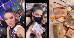 La Nación / Nadia entregó “regalitos de Paraguay” a candidatas de Miss Universo