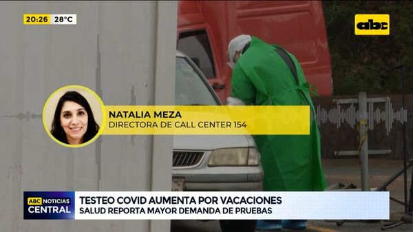 Testeo covid aumenta por vacaciones - ABC Noticias - ABC Color