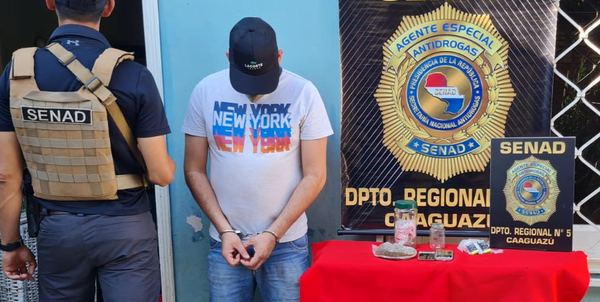 Detienen a un hombre por microtráfico en Caaguazú - Noticiero Paraguay