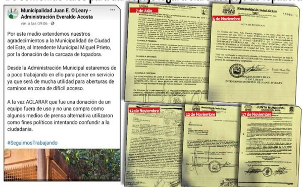 Fabricaron documentos de contenido falso para dar ropaje legal a despojo de topadora