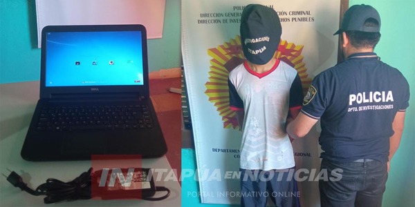 OFRECÍA NOTEBOOK HURTADA EN LAS REDES SOCIALES Y FUE APREHENDIDO - Itapúa Noticias