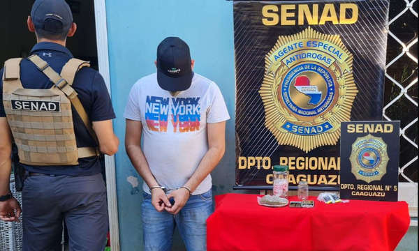 SENAD incauta marihuana y detiene a un hombre en Caaguazú - OviedoPress