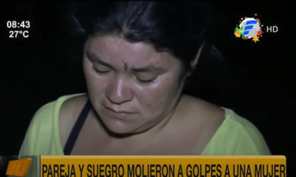Pareja y suegro molieron a golpes a una mujer en Limpio | Telefuturo