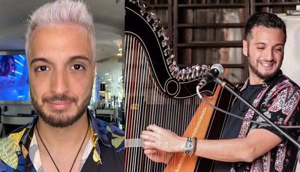 El nuevo look platinado del arpista Rolando Cristaldo - Teleshow