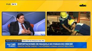 US$ 807 millones de exportación a través de la maquila en Paraguay - Nacionales - ABC Color