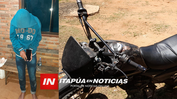 MOTOCHORROS ROBARON CELULARES EN SAN PEDRO DEL PNÁ. UNO FUE CAPTURADO EN LEANDRO OVIEDO. - Itapúa Noticias