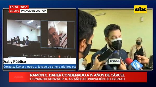 Abogados y Fiscales hablaron luego de la sentencia a Ramón González Daher y su hijo Karjallo - ABC Noticias - ABC Color