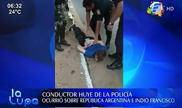 Detienen a conductor tras persecución y balacera en Asunción