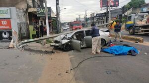 Muere un hombre de 34 años tras accidente sobre avenida Cacique Lambaré - Nacionales - ABC Color