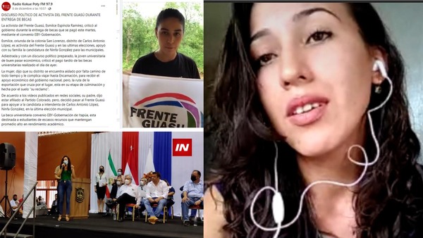 CON CAMPAÑA SUCIA BUSCAN SILENCIAR A LA “BECARIA REBELDE” - Itapúa Noticias