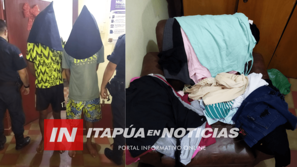LA POLICÍA DETIENE A DOS HOMBRES Y RECUPERAN MERCADERÍAS HURTADAS - Itapúa Noticias