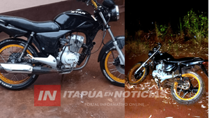 EN ALTO VERA POLICÍAS RECUPERAN MOTOCICLETA HURTADA EN FRAM.  - Itapúa Noticias