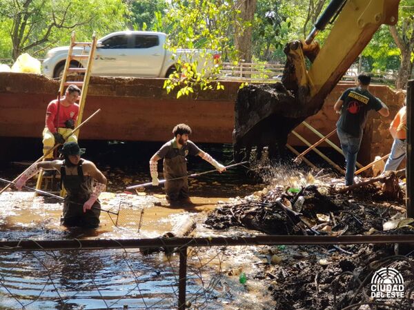 Pobladores inconscientes sieguen arrojando basuras al arroyo Amambay