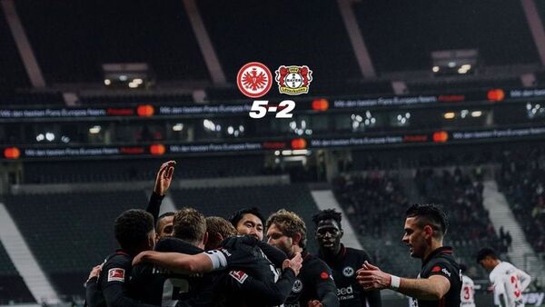 Eintracht reaccionó y se llevó los tres puntos ante el Bayer Leverkusen