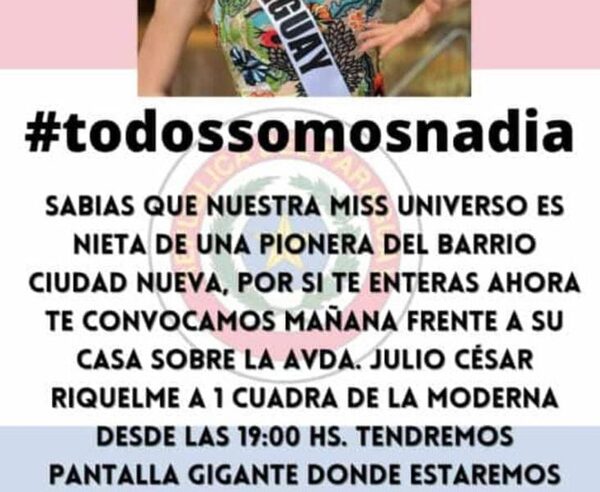 Acompañarán a Nadia Ferreira a través de pantalla gigante en Ciudad Nueva
