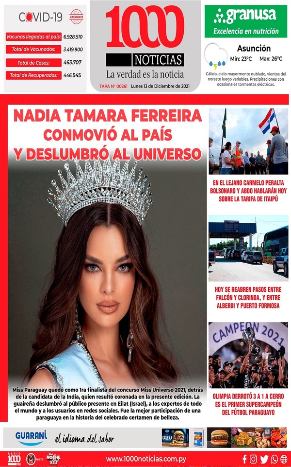Portadas de este lunes 13 de diciembre de 2021